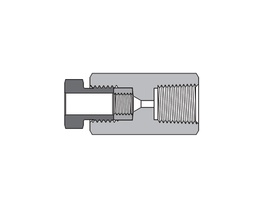 [SS-FFC-MF4-FNS8] 316 SS, FITOK AMH Series Adapter Fitting, Female to Female, 1/4&quot; Female 20M Series Medium Pressure Coned and Threaded Connection × 1/2 Female NPT