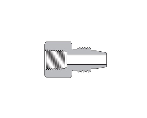 [SS-FMA-FNS4-DFM4] 316 SS, FITOK AMH Series Adapter Fitting, Female to Male, 1/4" Female NPT × 1/4" Male 20D Series Medium Pressure Tube Fitting