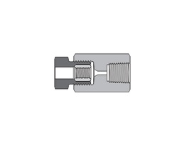 [SS-FFC-HF4-FNS8] 316 SS, FITOK AMH Series Adapter Fitting, Female to Female, 1/4&quot; Female 60 Series High Pressure Coned and Threaded Connection × 1/2 Female NPT