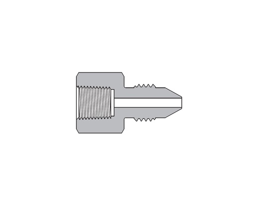 [SS-FMA-FNS8-HM9] 316 SS, FITOK AMH Series Adapter Fitting, Female to Male, 1/2" Female NPT × 9/16" Male 60 Series High Pressure Coned and Threaded Connection