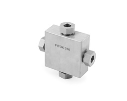 [SS-MX-MF16] 316 SS, FITOK 20M Series Medium Pressure Fitting, Coned and Threaded Connection, Union Cross, 1&quot; O.D.