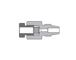 [SS-FMA-MF4-DFM4] 316 SS, FITOK AMH Series Adapter Fitting, Female to Male, 1/4&quot; Female 20M Series Medium Pressure Coned and Threaded Connection × 1/4&quot; Male 20D Series Medium Pressure Tube Fitting