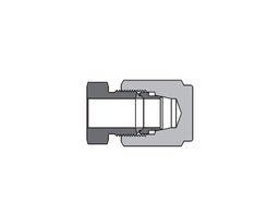[SS-DTC-DFF2] 316 SS, FITOK 20D Series Medium Pressure Tube Fitting, Cap, 1/8&quot; O.D.