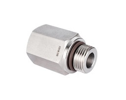 [SS-PA-NS8-ST12] 316 SS, FITOK 6 Series Pipe Fitting, Adapter, 1/2 Female NPT × 3/4-16 Male SAE/MS Straight Thread(ST)