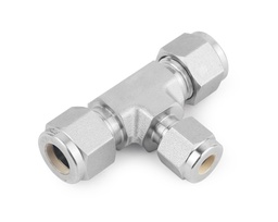 [SS-TTT-FL14-FL12-FL12] 316 SS, FITOK 6 Series Tube Fitting, Reducing Union Tee, 7/8&quot; O.D. × 3/4&quot; O.D. × 3/4&quot; O.D.